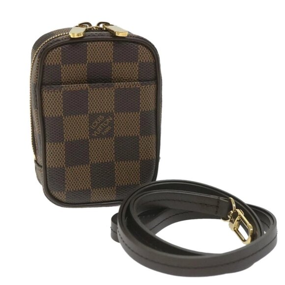 LOUIS VUITTON Damier Ebene Etui Okapi PM Pouch N61738 LV Auth bs9699V - Picture 1 of 16